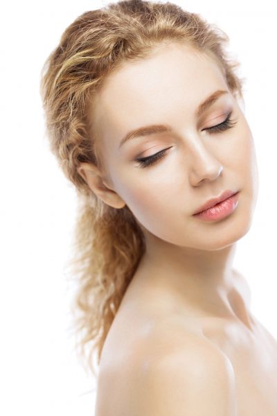 Beautiful girl face Beautiful girl face on white background